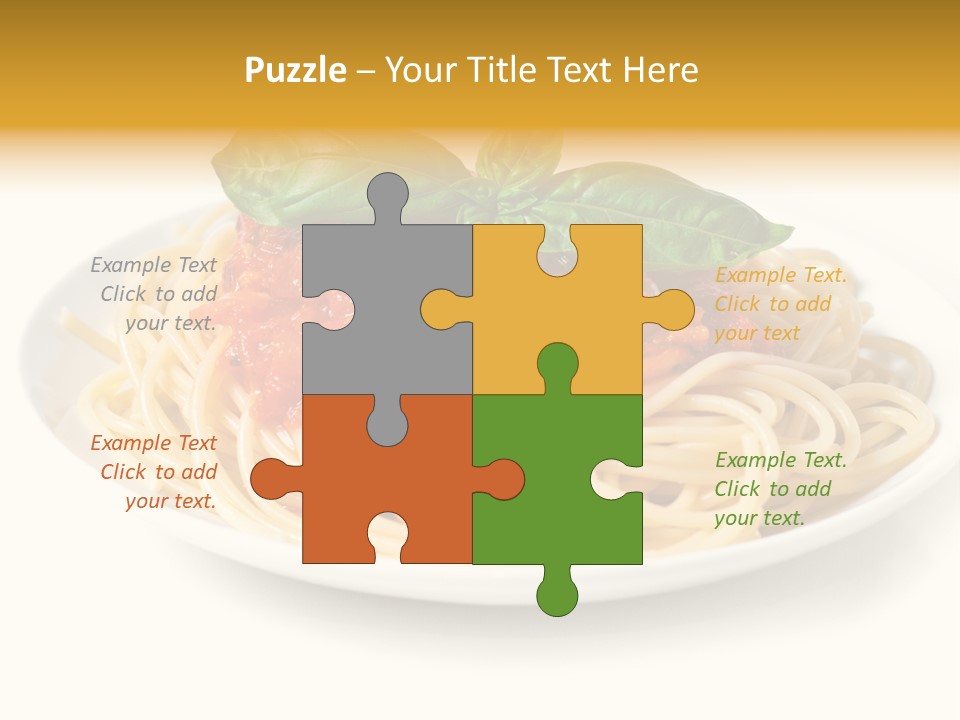 Plate Of Pasta PowerPoint Template