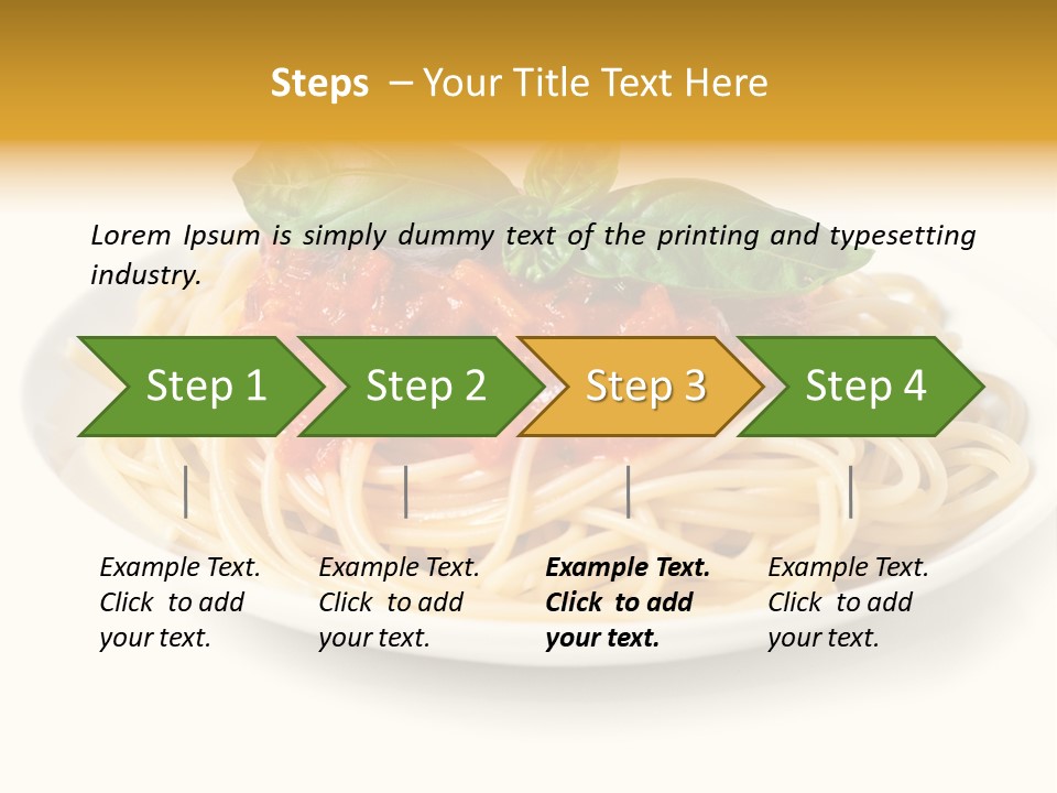 Plate Of Pasta PowerPoint Template