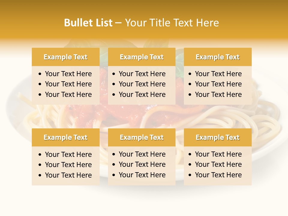 Plate Of Pasta PowerPoint Template