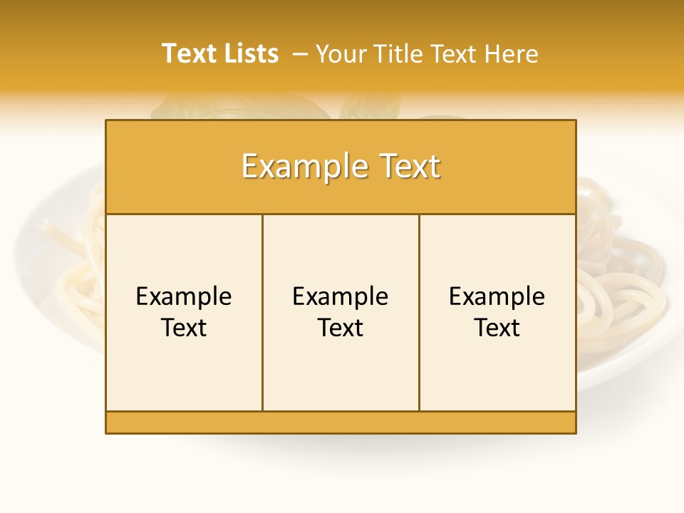 Plate Of Pasta PowerPoint Template