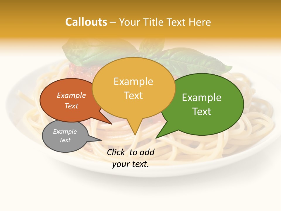 Plate Of Pasta PowerPoint Template
