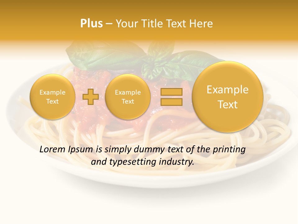 Plate Of Pasta PowerPoint Template