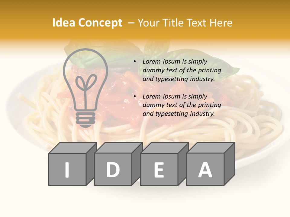 Plate Of Pasta PowerPoint Template