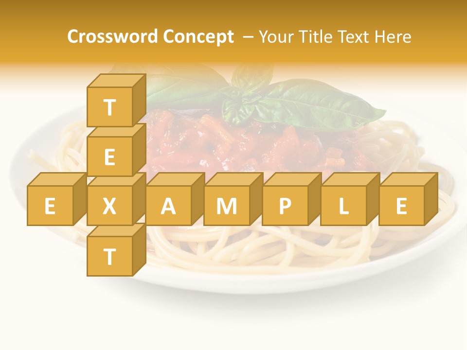 Plate Of Pasta PowerPoint Template