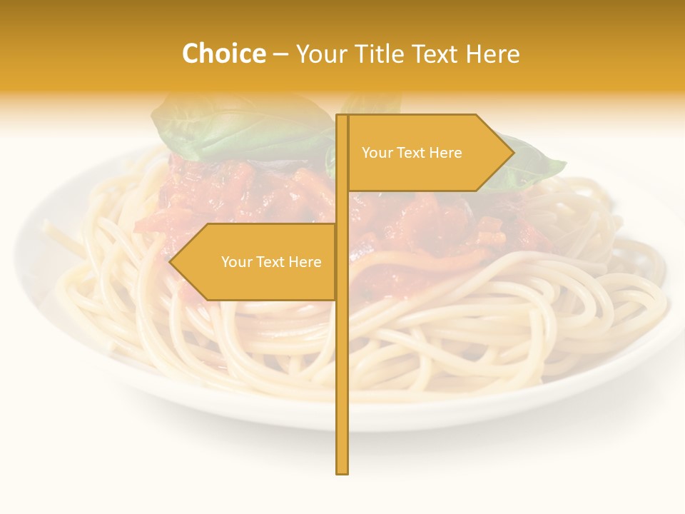 Plate Of Pasta PowerPoint Template