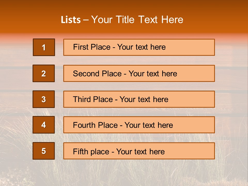 Horizontal Fence PowerPoint Template