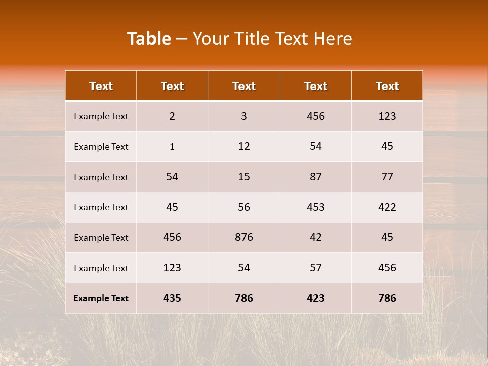 Horizontal Fence PowerPoint Template