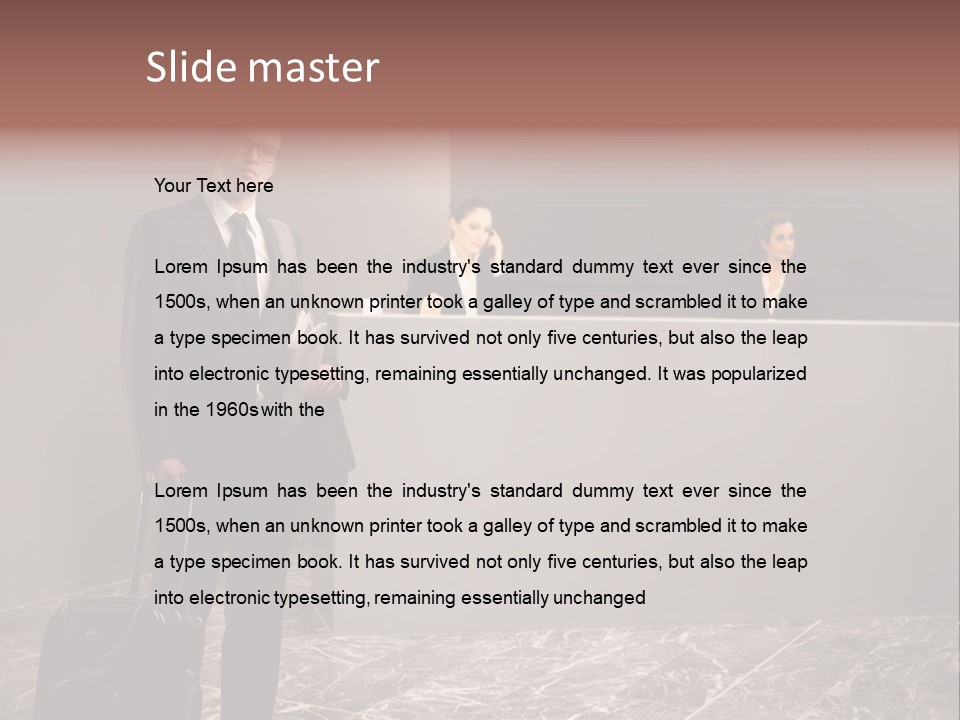 Suitcase Bag Guy PowerPoint Template