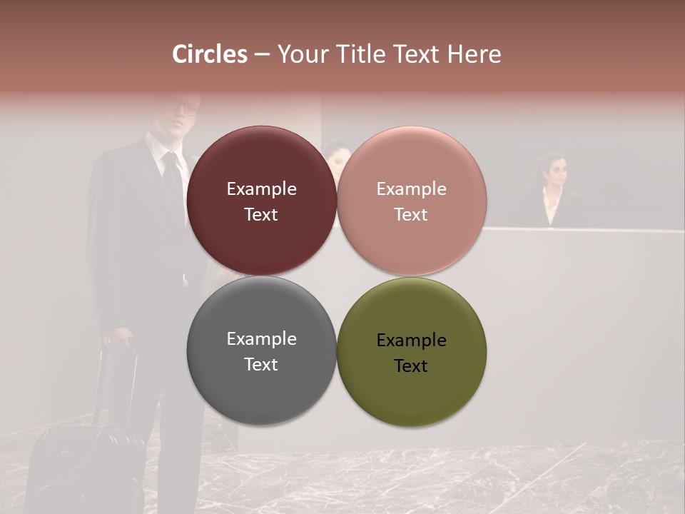 Suitcase Bag Guy PowerPoint Template