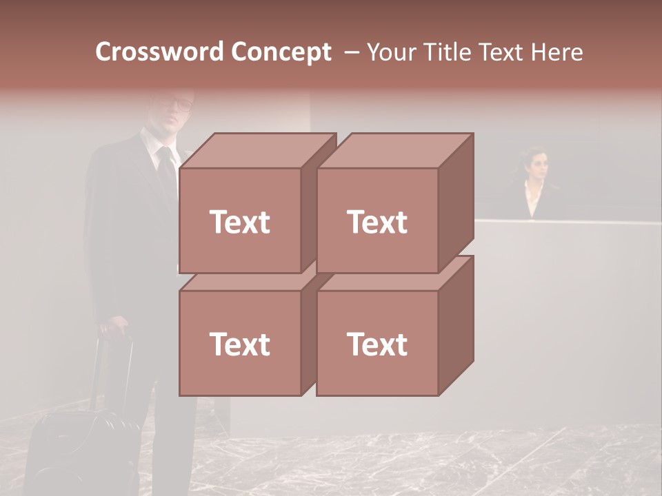 Suitcase Bag Guy PowerPoint Template