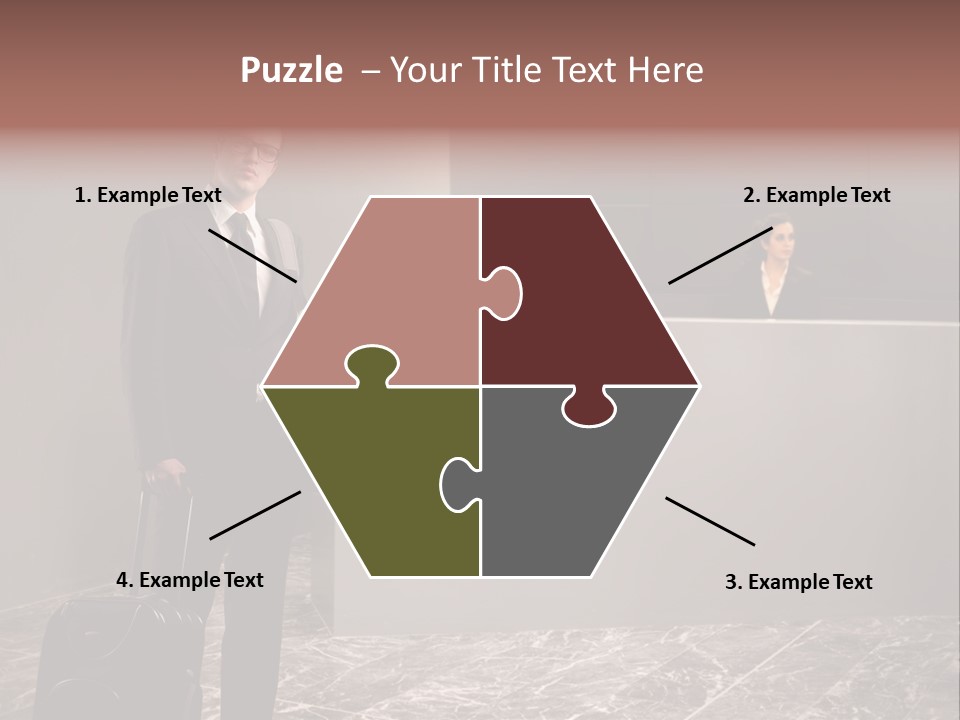 Suitcase Bag Guy PowerPoint Template