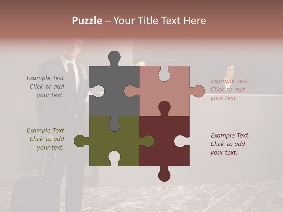 Suitcase Bag Guy PowerPoint Template