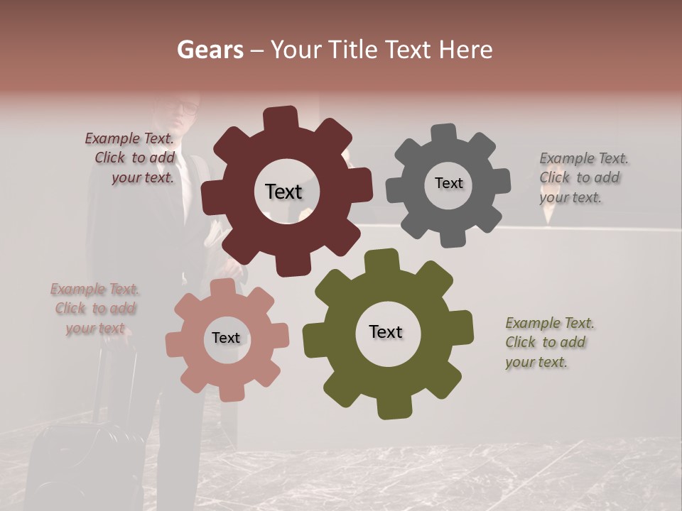 Suitcase Bag Guy PowerPoint Template