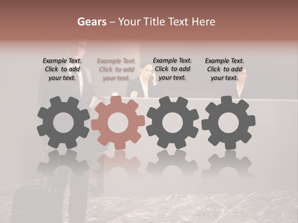 Suitcase Bag Guy PowerPoint Template