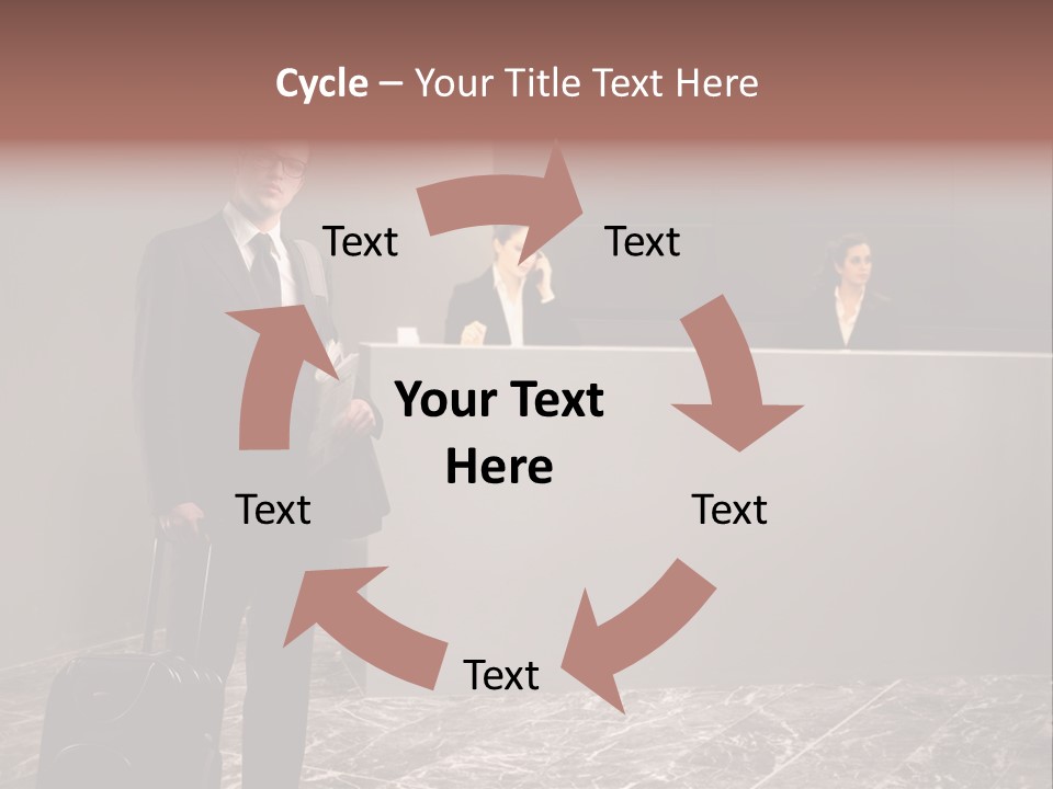 Suitcase Bag Guy PowerPoint Template