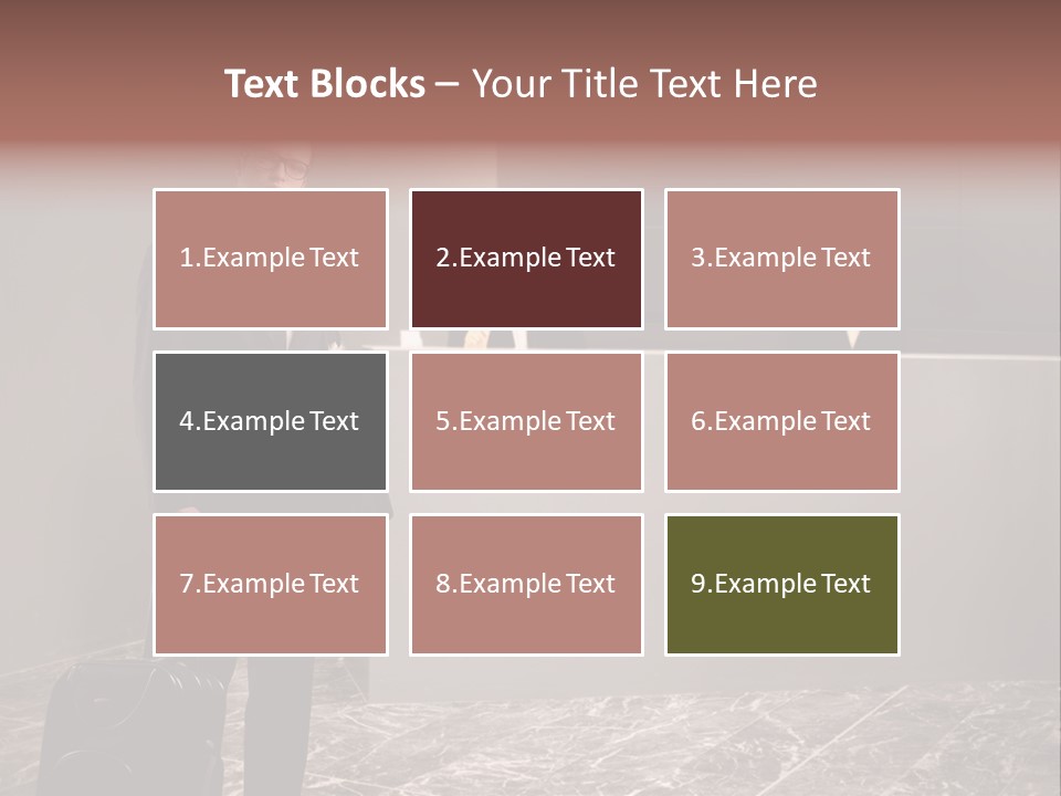 Suitcase Bag Guy PowerPoint Template