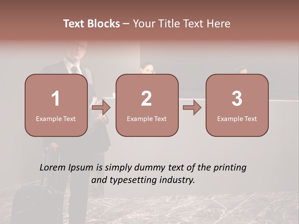Suitcase Bag Guy PowerPoint Template
