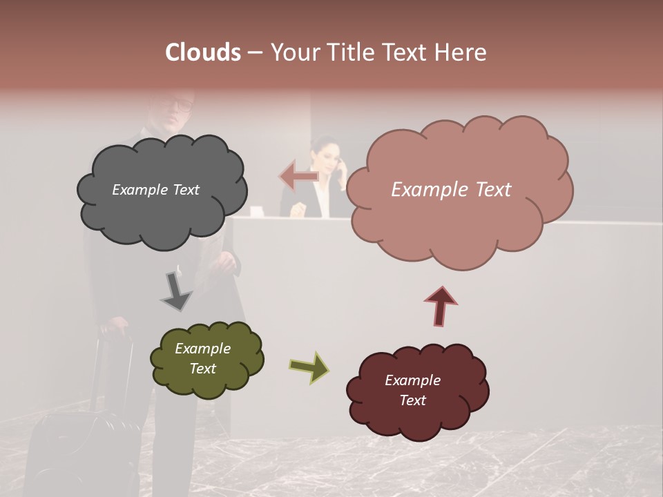 Suitcase Bag Guy PowerPoint Template