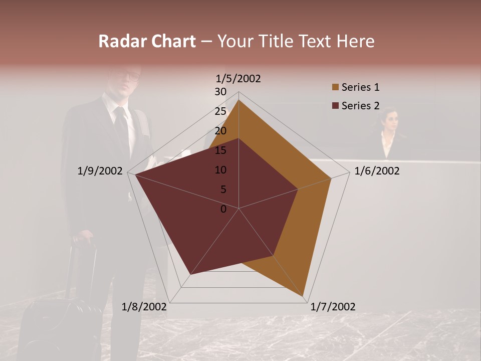 Suitcase Bag Guy PowerPoint Template
