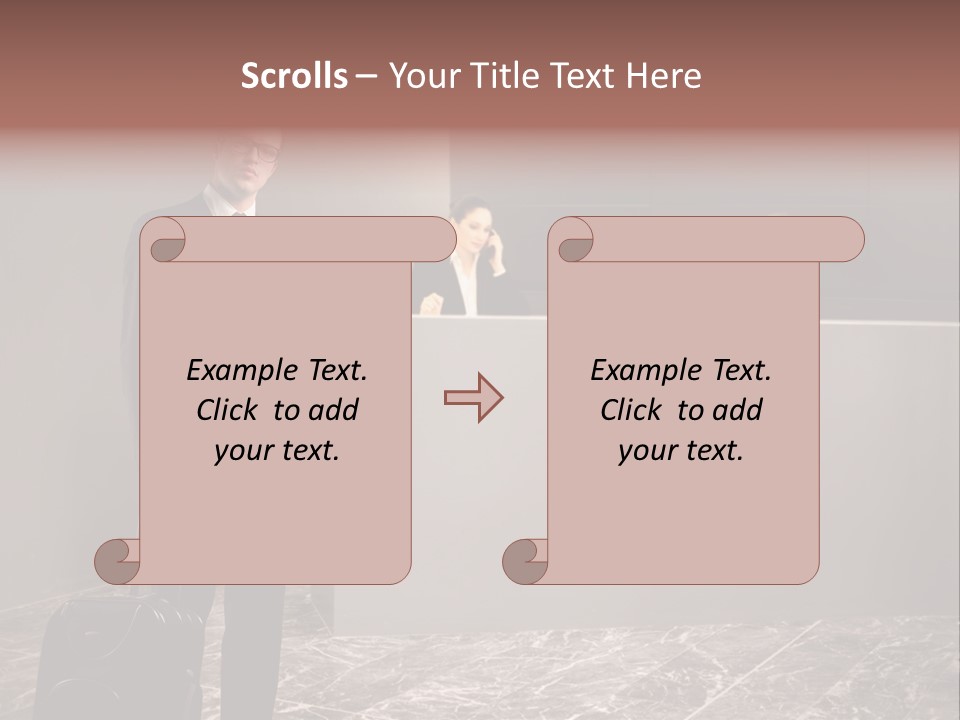 Suitcase Bag Guy PowerPoint Template