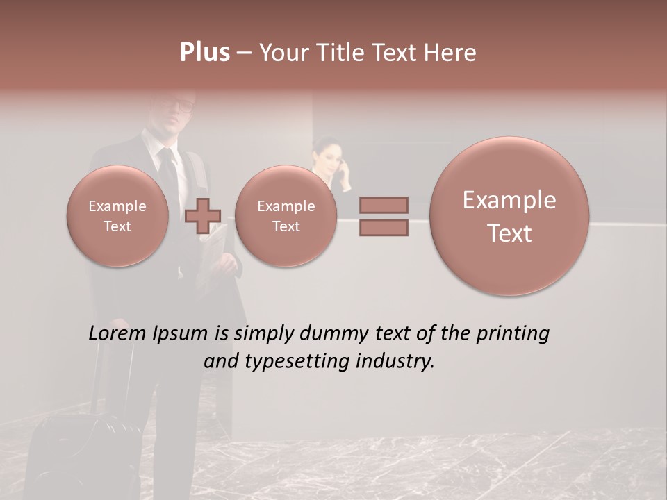 Suitcase Bag Guy PowerPoint Template