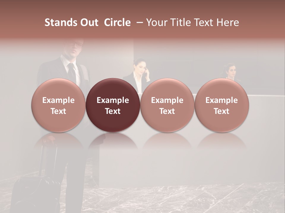 Suitcase Bag Guy PowerPoint Template