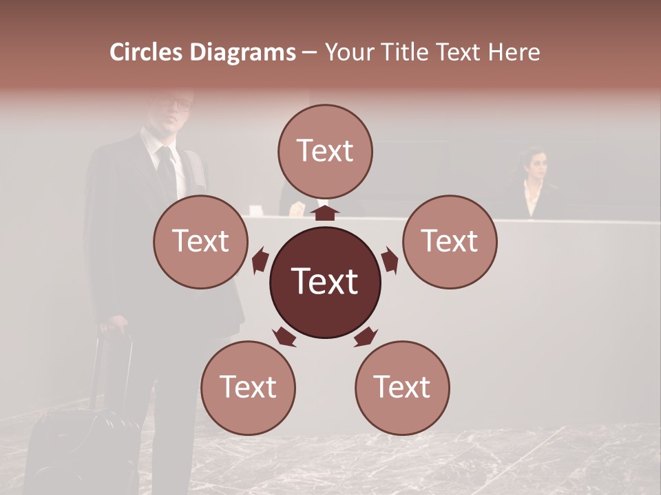 Suitcase Bag Guy PowerPoint Template