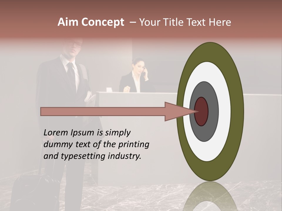 Suitcase Bag Guy PowerPoint Template