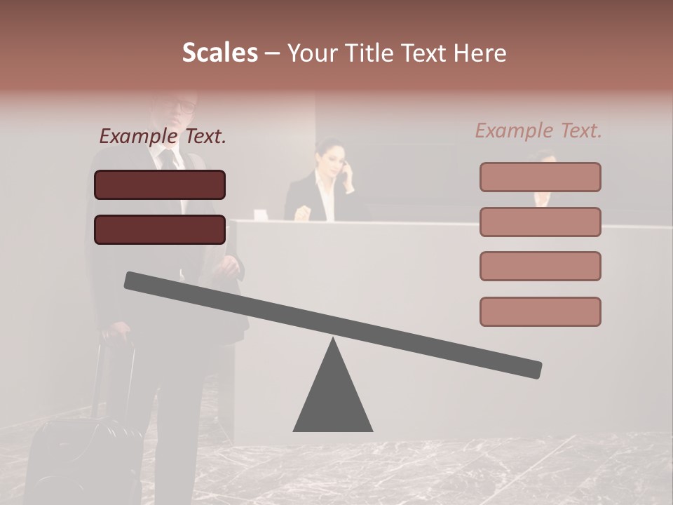 Suitcase Bag Guy PowerPoint Template