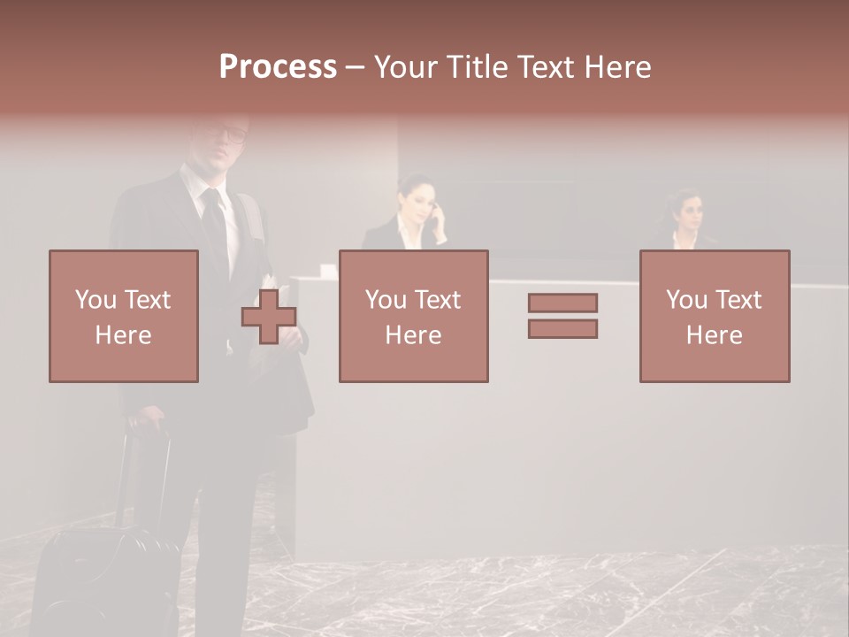 Suitcase Bag Guy PowerPoint Template
