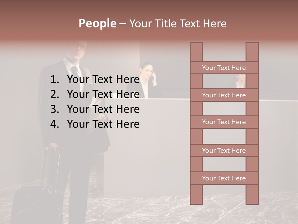 Suitcase Bag Guy PowerPoint Template