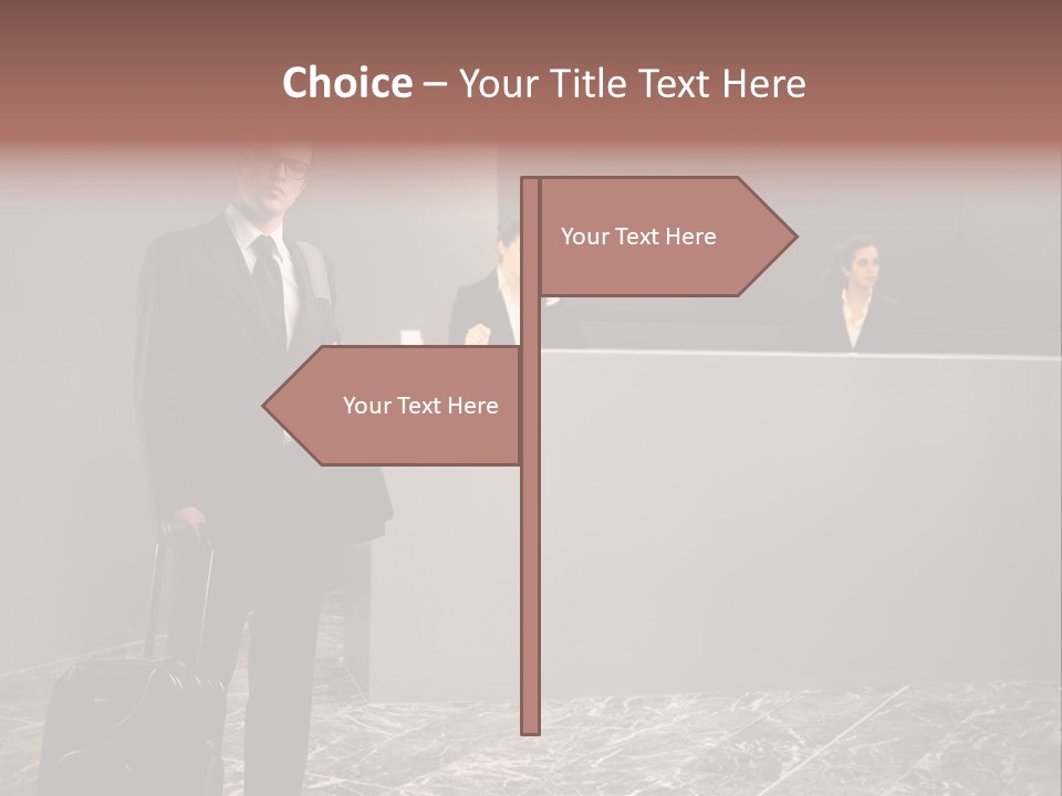 Suitcase Bag Guy PowerPoint Template