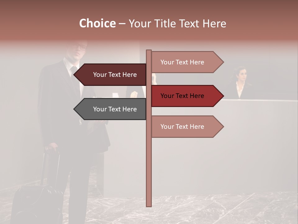 Suitcase Bag Guy PowerPoint Template