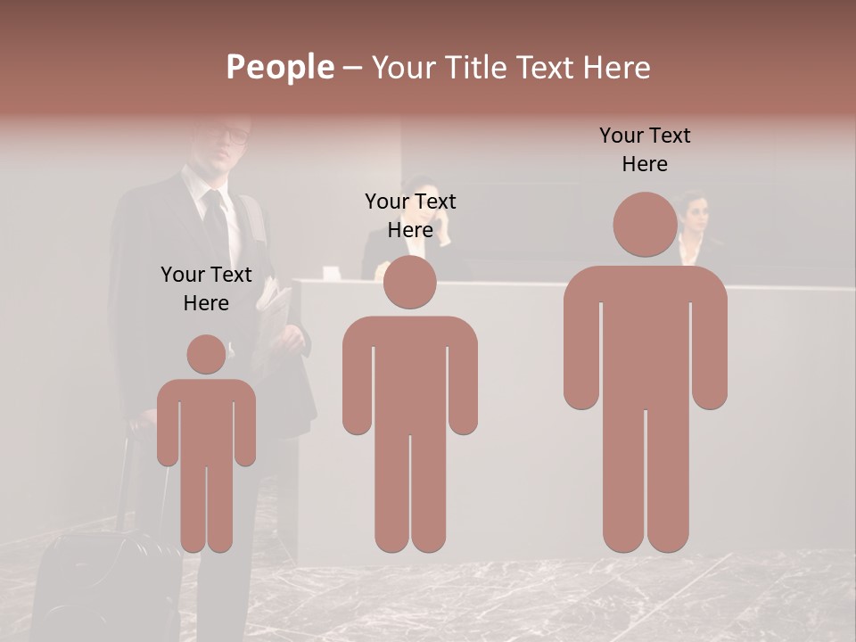 Suitcase Bag Guy PowerPoint Template