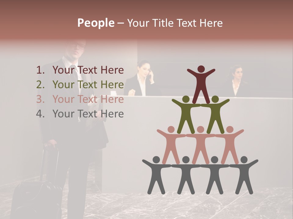 Suitcase Bag Guy PowerPoint Template