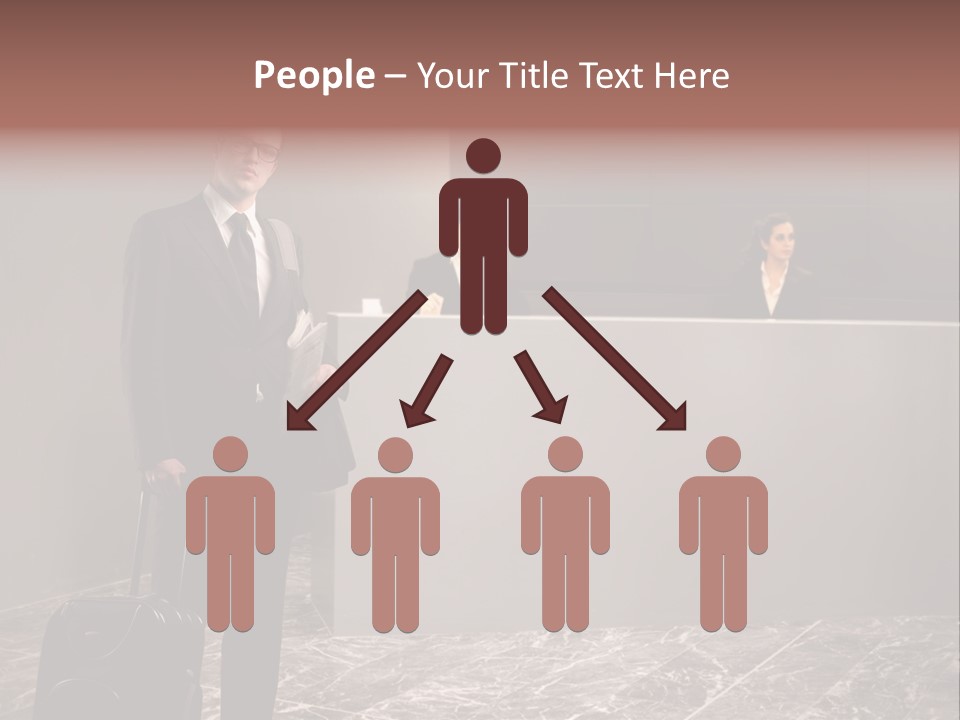 Suitcase Bag Guy PowerPoint Template