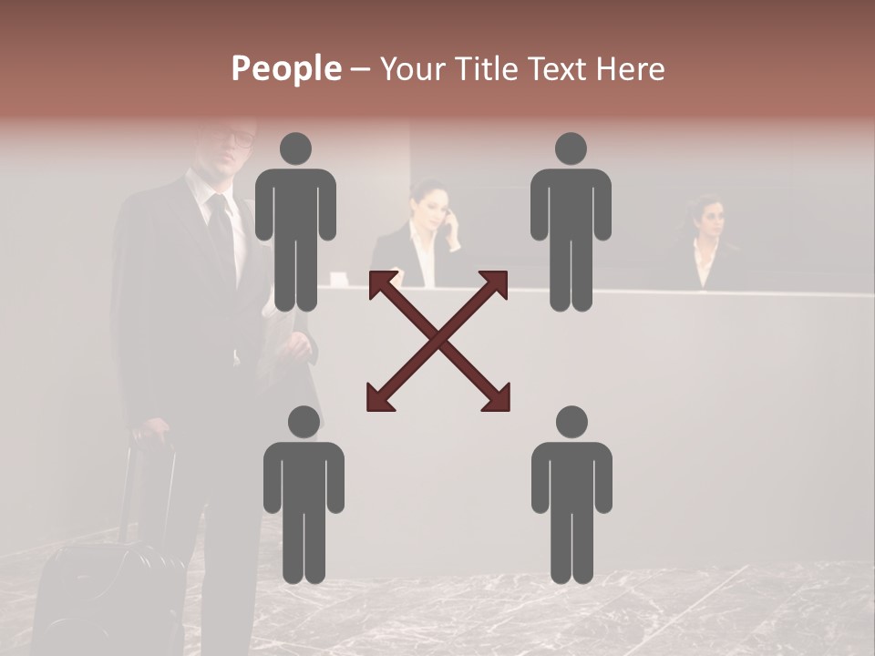 Suitcase Bag Guy PowerPoint Template