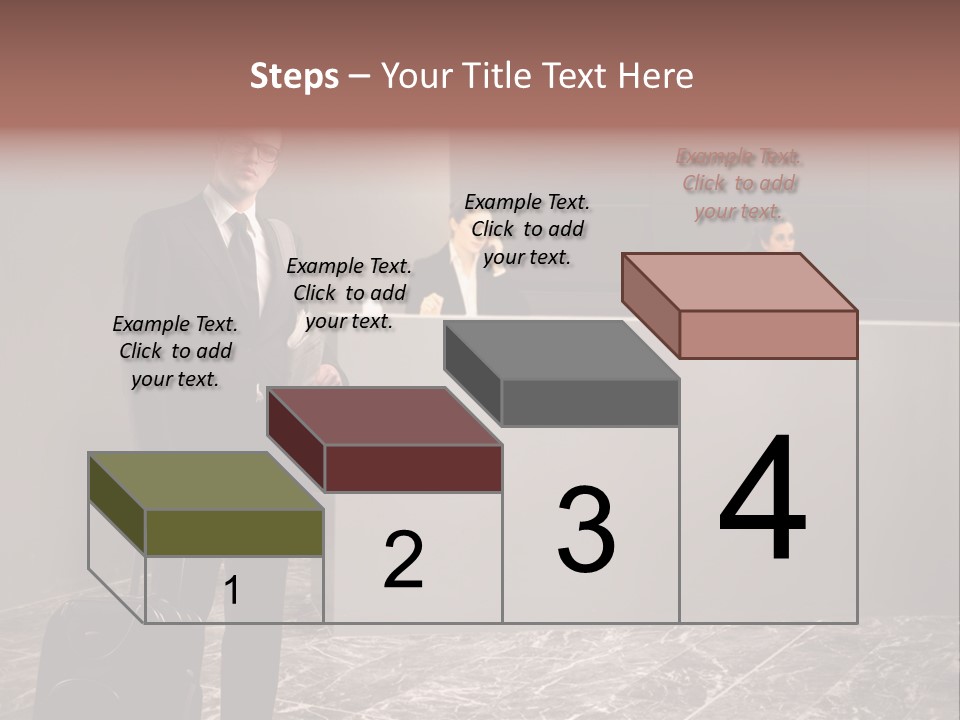 Suitcase Bag Guy PowerPoint Template