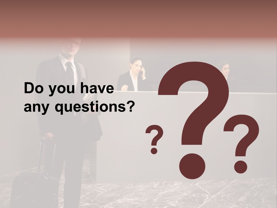 Suitcase Bag Guy PowerPoint Template