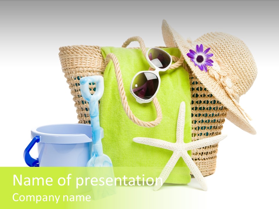 Beach Items PowerPoint Template