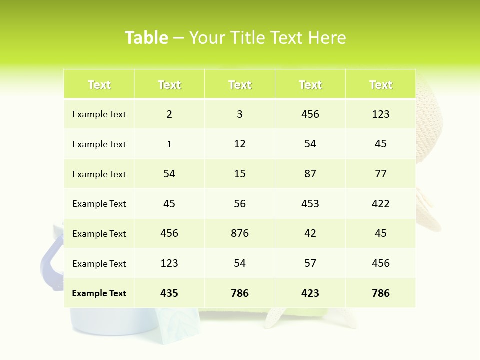 Beach Items PowerPoint Template