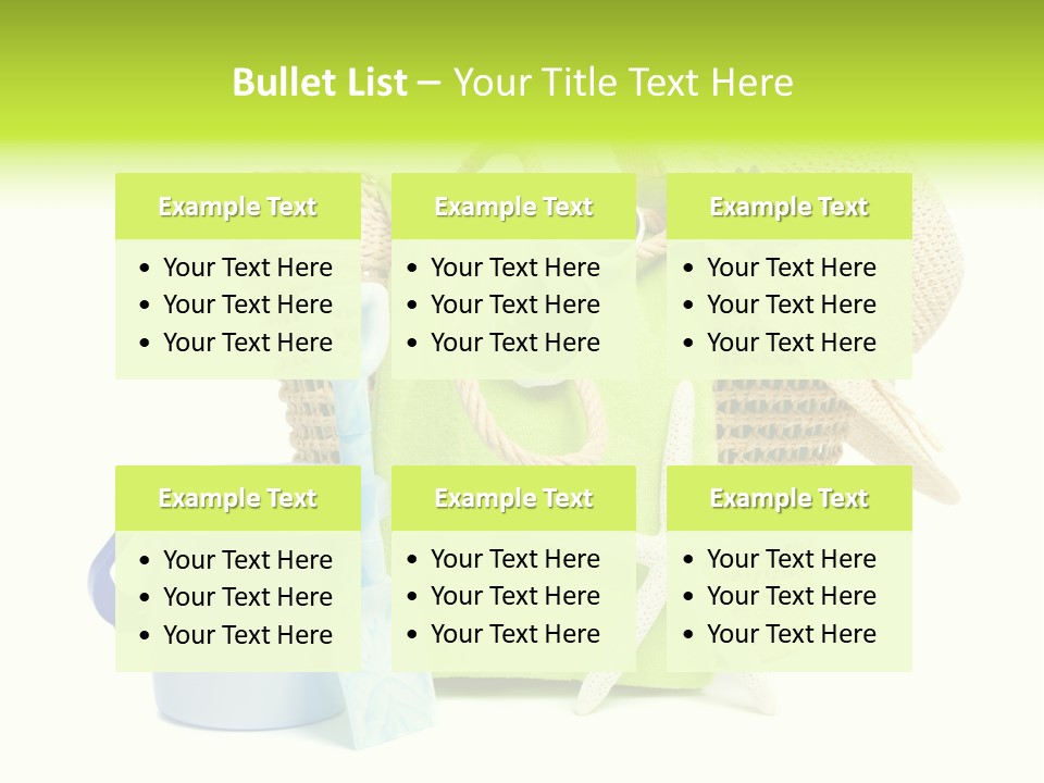 Beach Items PowerPoint Template