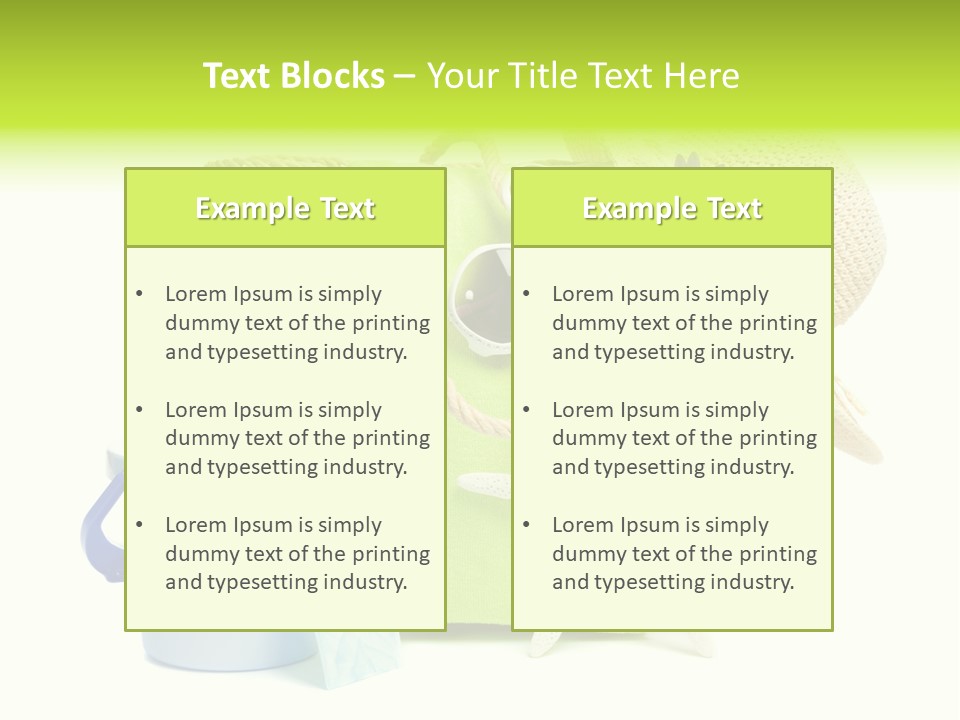 Beach Items PowerPoint Template