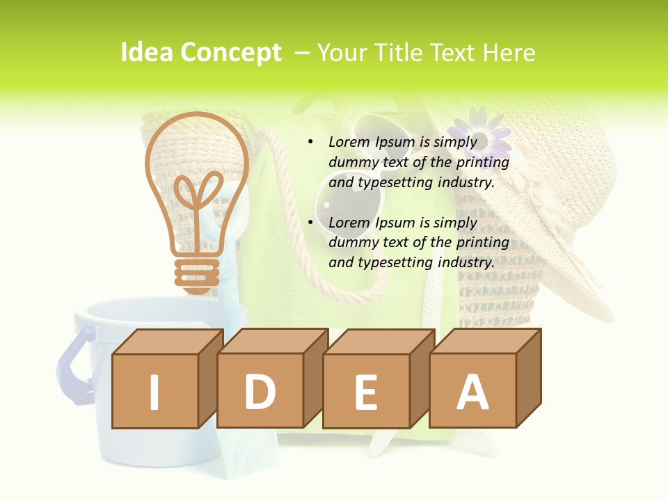 Beach Items PowerPoint Template