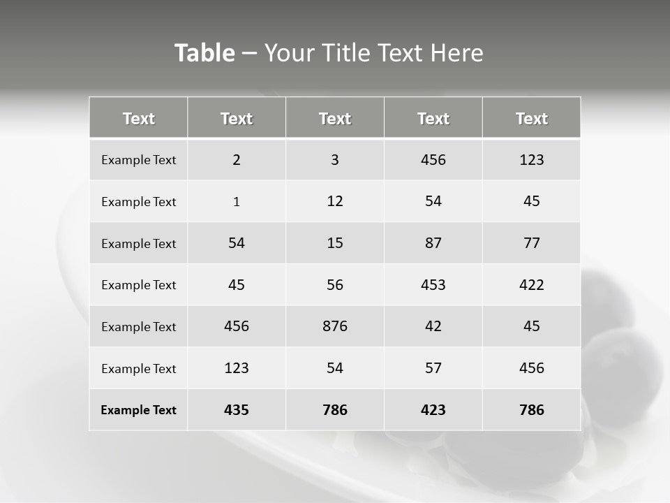 Black Olive PowerPoint Template