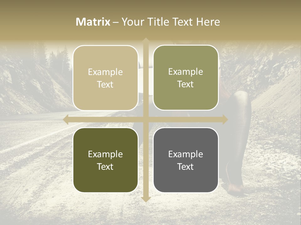 Girl With Suitcase PowerPoint Template