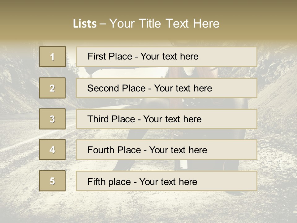 Girl With Suitcase PowerPoint Template