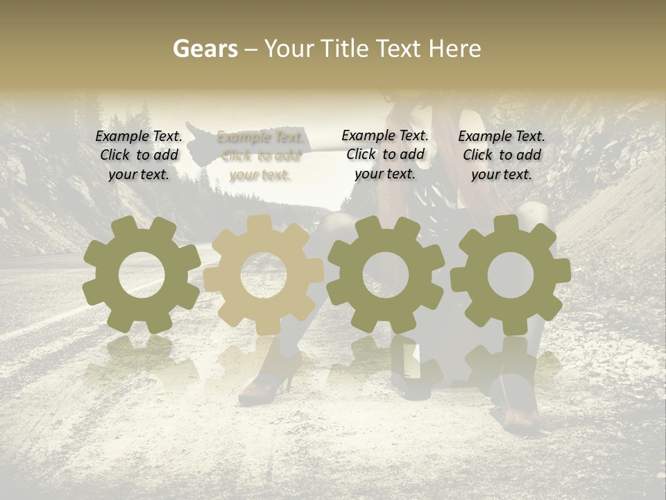 Girl With Suitcase PowerPoint Template