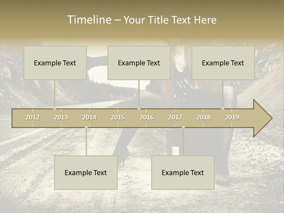 Girl With Suitcase PowerPoint Template
