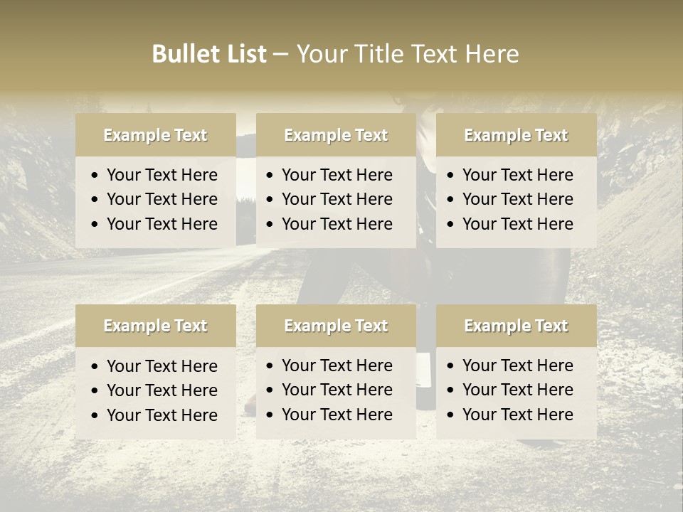 Girl With Suitcase PowerPoint Template